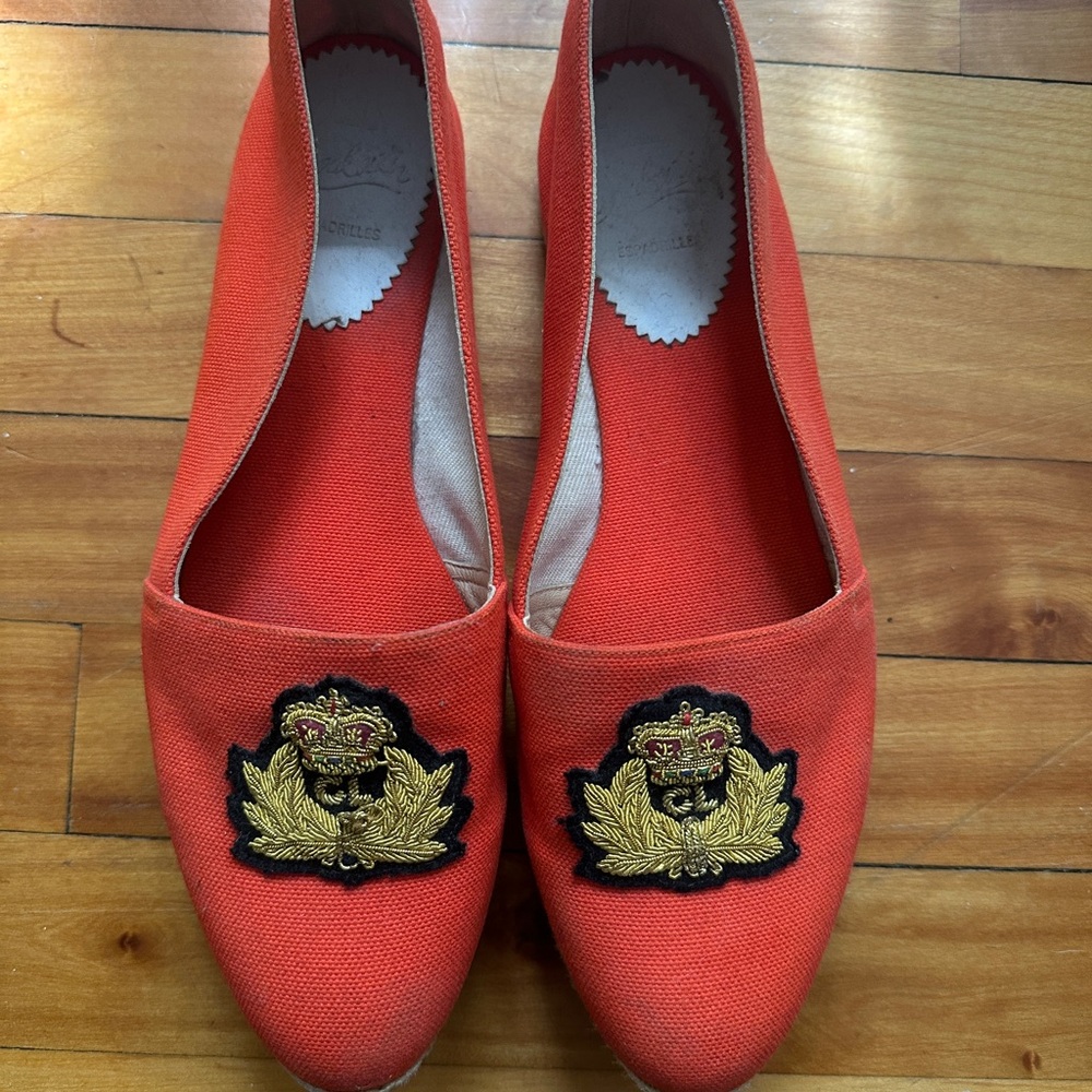 Christian Louboutin Orange Espadrilles